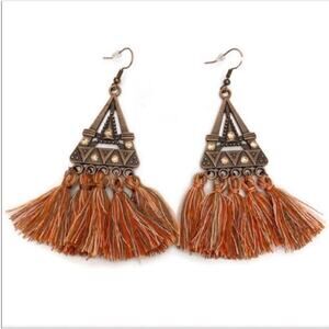 Multicolor Tassel Decor Earrings